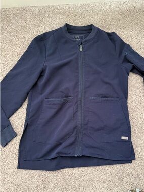 Figs bellery scrub jacket. Navy. Small